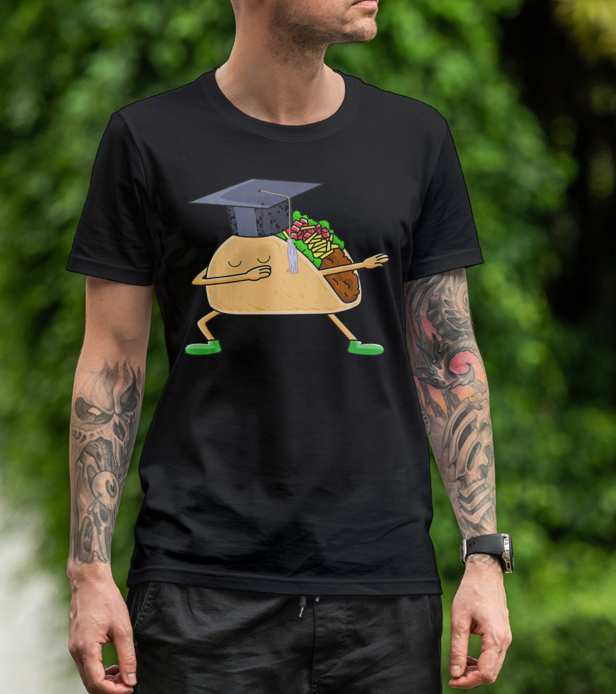 Dabbing Taco Graduation Funny Cinco De Mayo T-Shirt