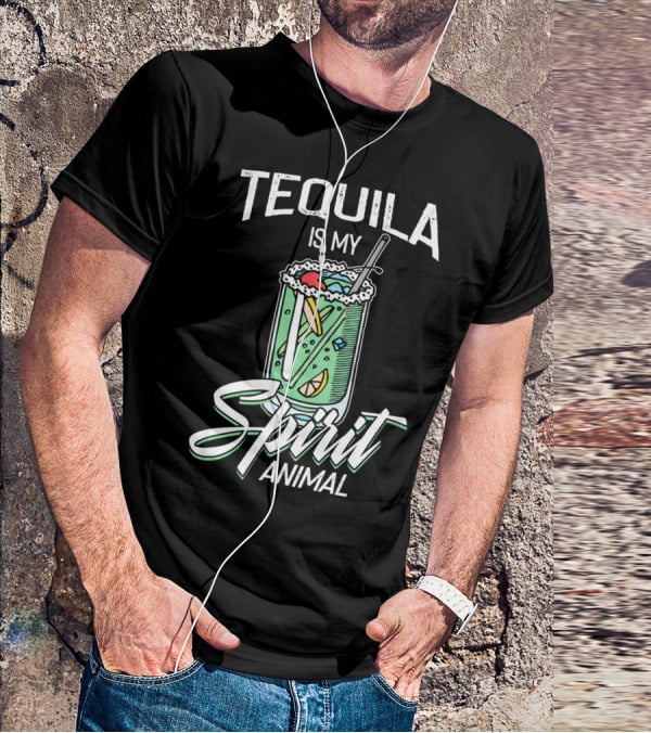 Tequila Is My Spirit Animal Funny Mexican Cinco De Mayo T-Shirt
