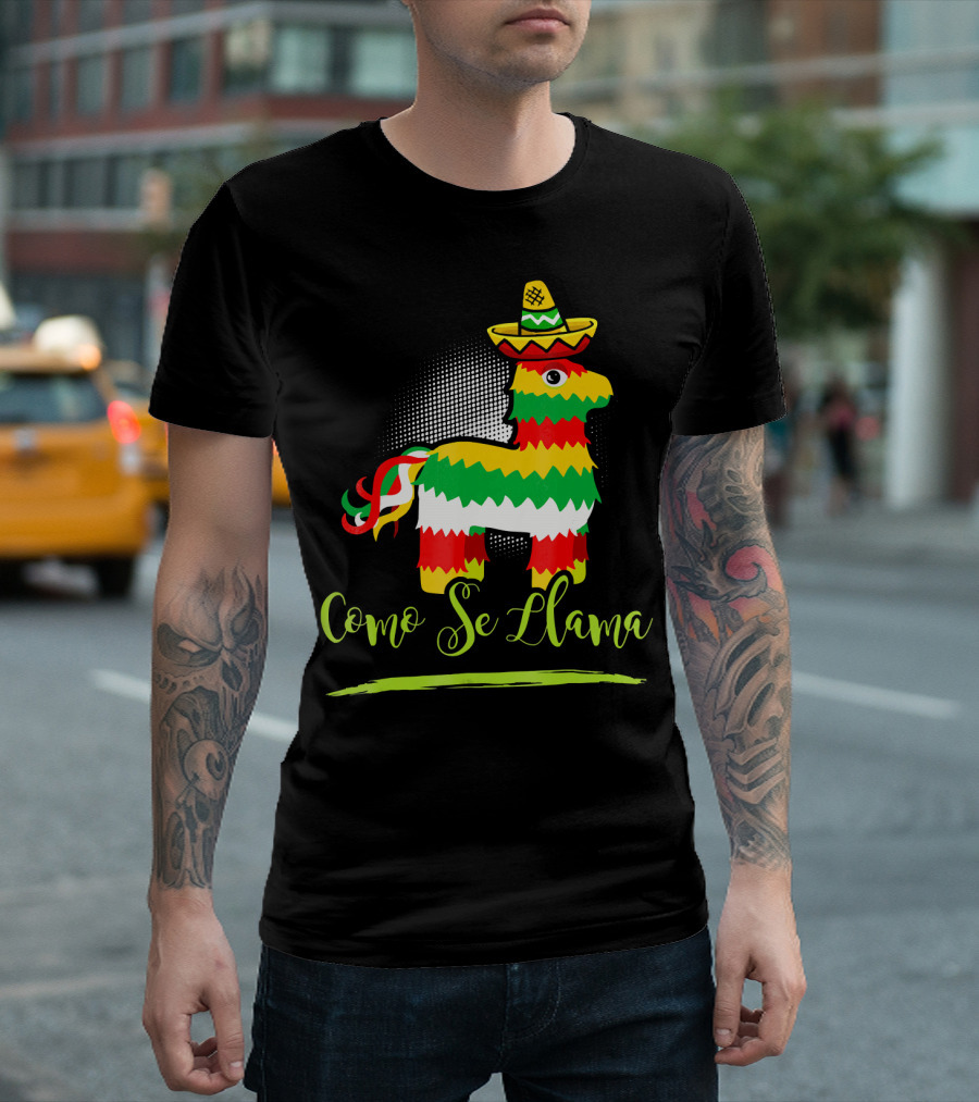 Como Se Llama Cinco de Mayo Llama Pinata Sombrero T-Shirt