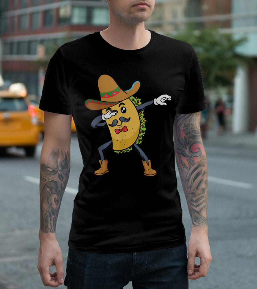 Cinco de Mayo Sombrero Dabbing Taco Fiesta T-Shirt