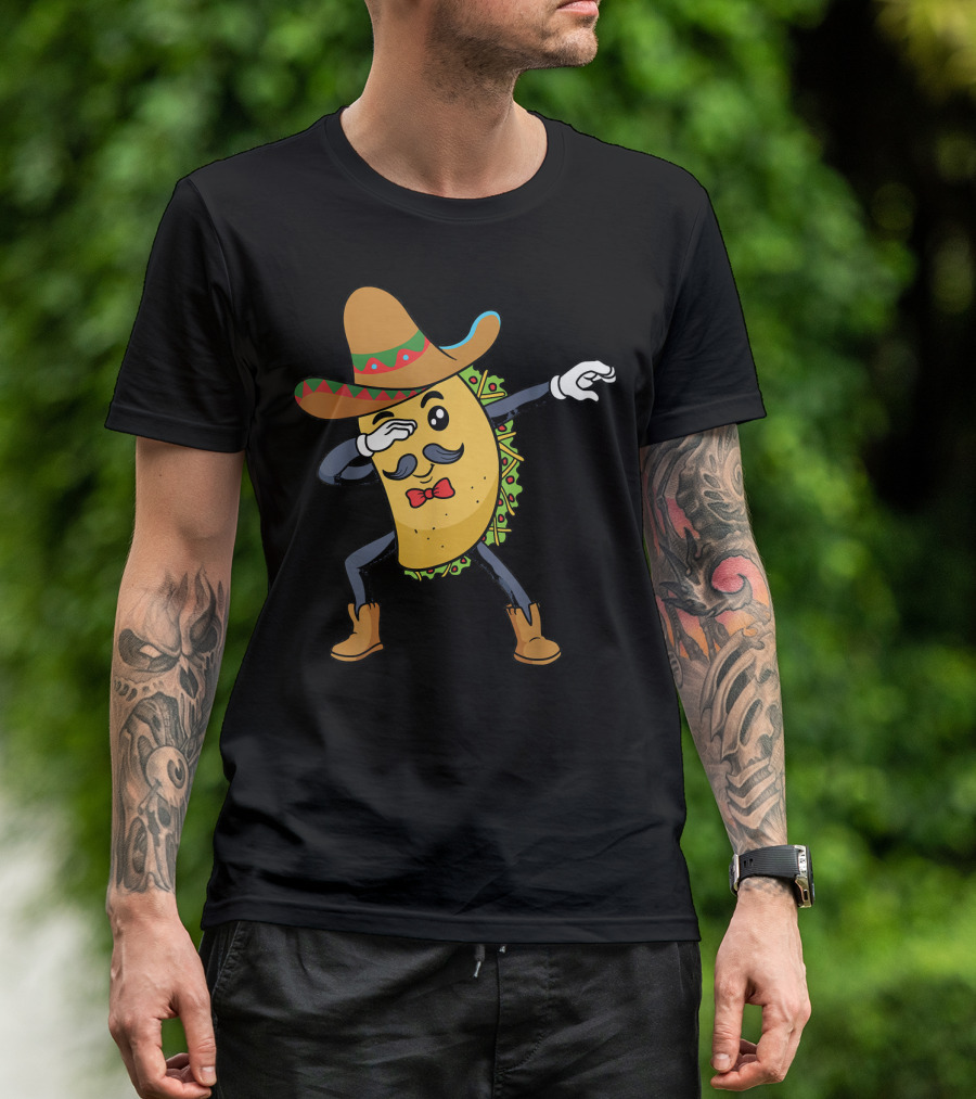 Cinco De Mayo Sombrero Dabbing Taco Fiesta T-Shirt