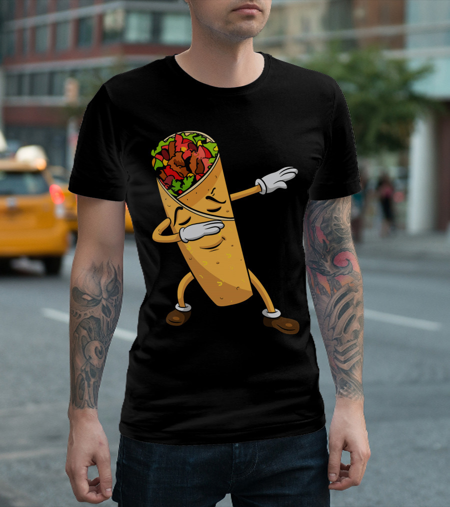 Dabbing Burrito Taco Cinco de Mayo T-Shirt