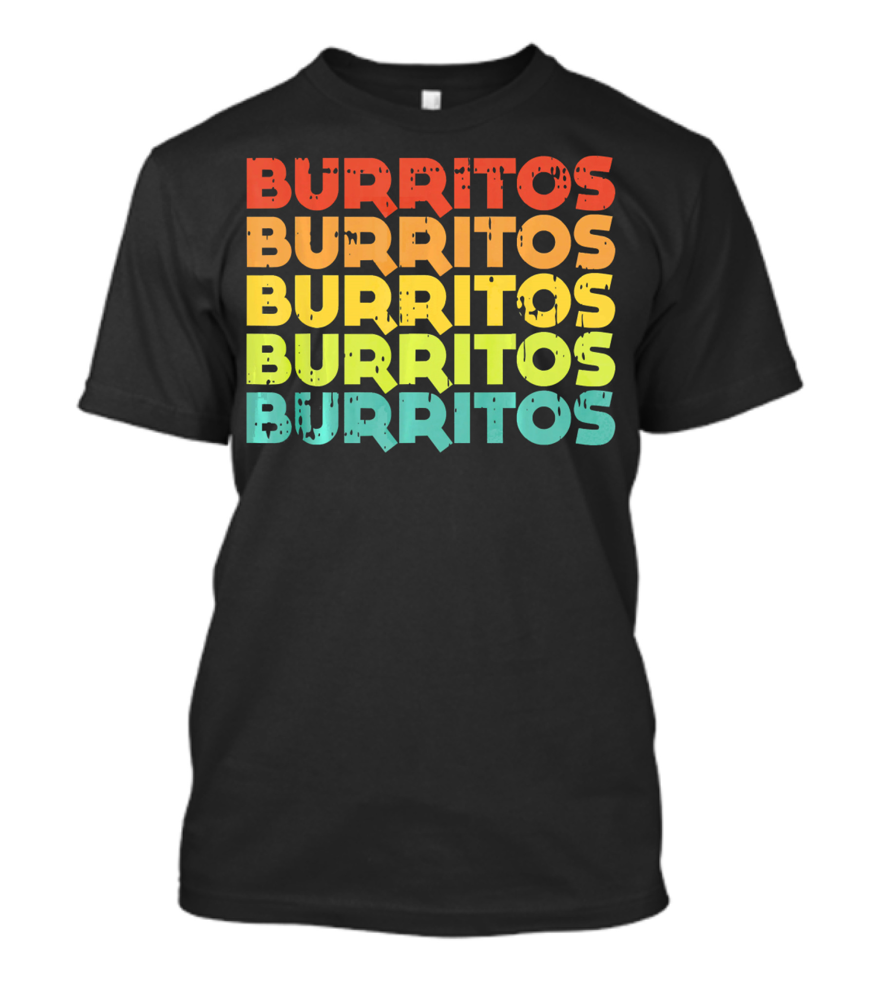 Cinco De Mayo Burritos Retro Vintage Mex T-Shirt