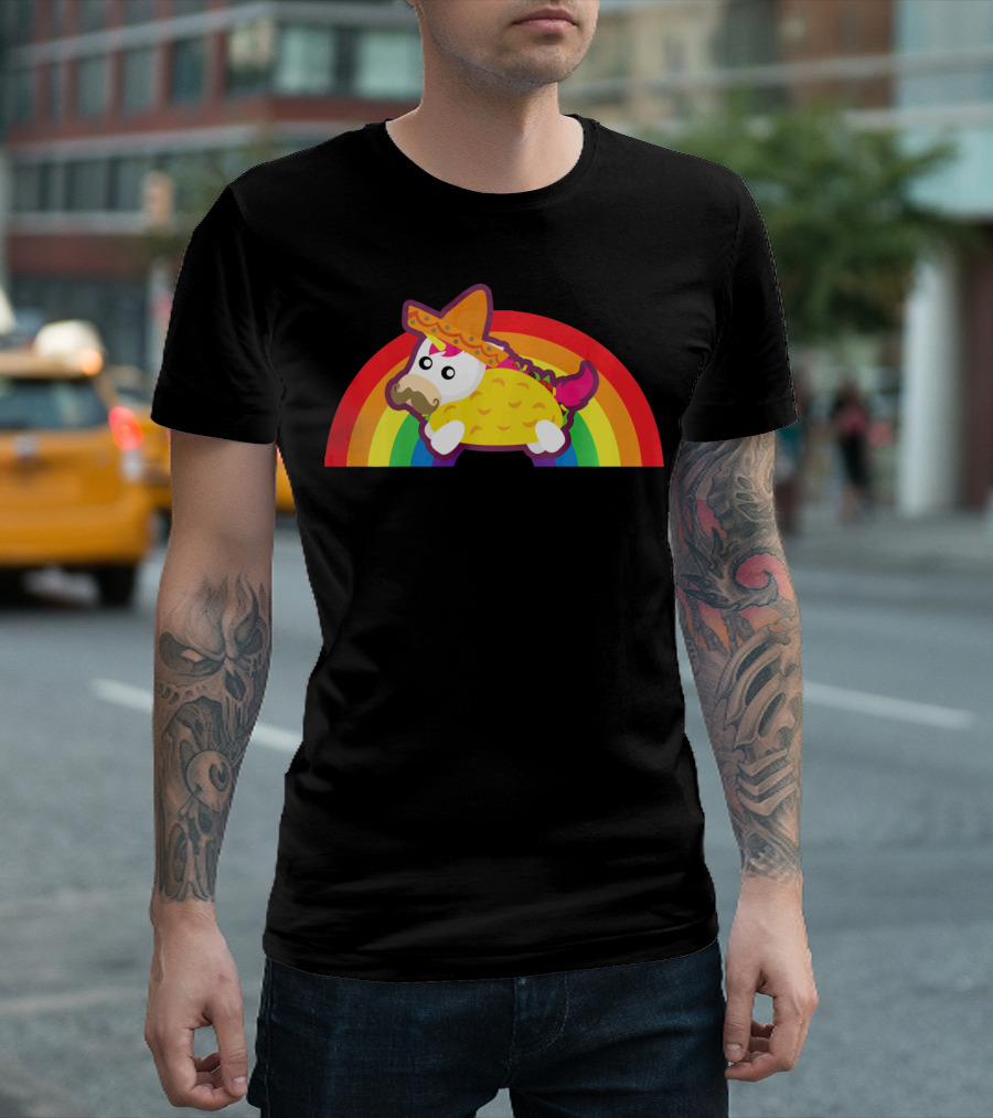 Mexican Unicorn Taco Sombrero Rainbow Cinco de Mayo T-Shirt