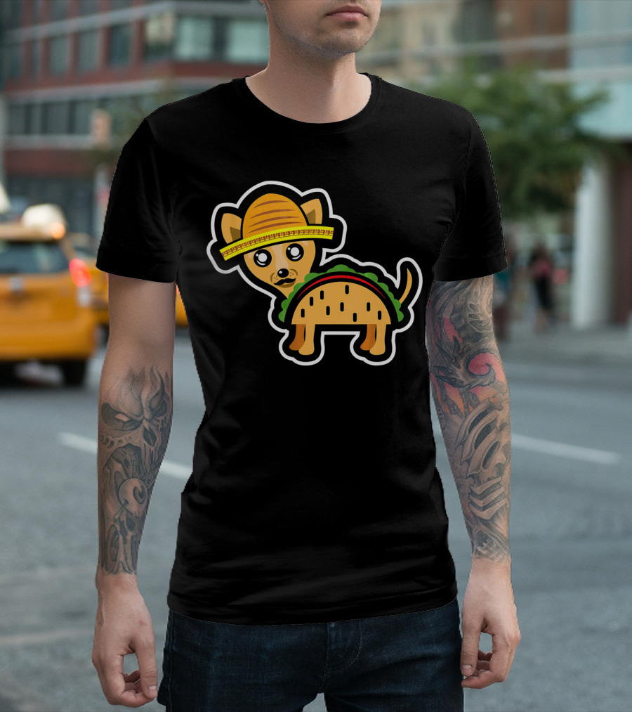 Funny Chihuahua Taco Mexico Sombrero Cin T-Shirt