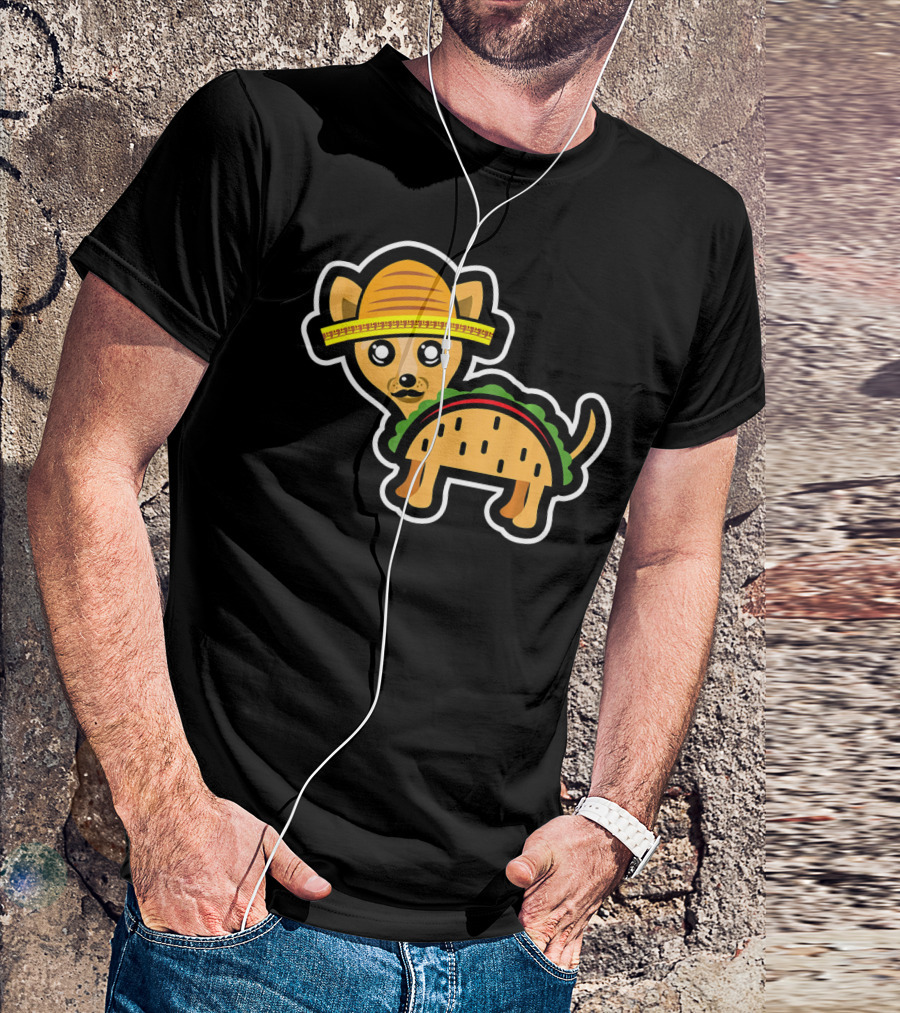Funny Chihuahua Taco Mexico Sombrero Cin T-Shirt