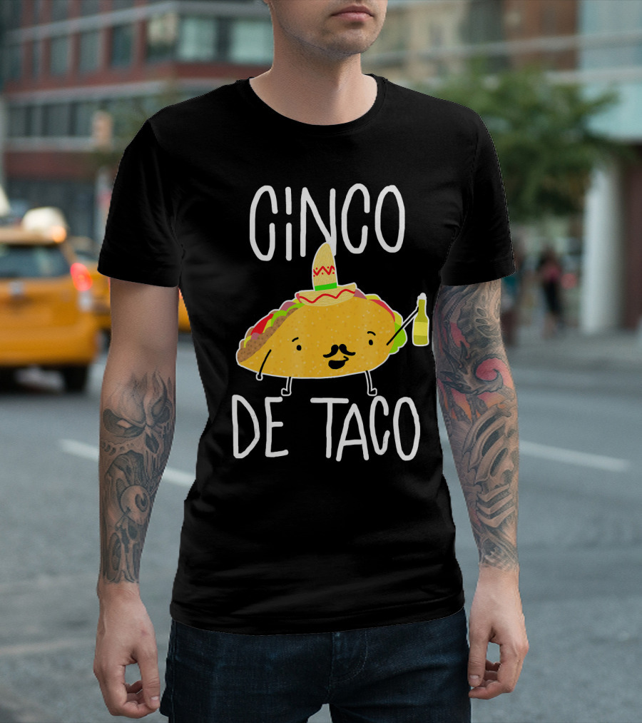 Cinco De Taco Funny Cute Mexican Fiesta T-Shirt