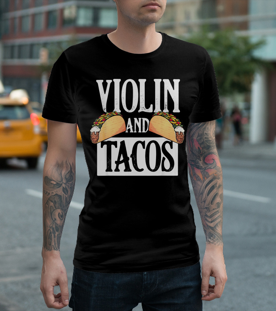 Violin and Tacos Cinco De Mayo Lat T-Shirt