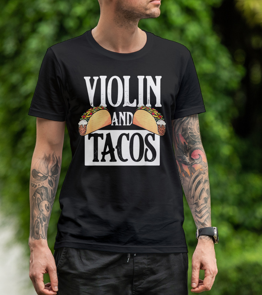 Violin And Tacos Cinco De Mayo Lat T-Shirt