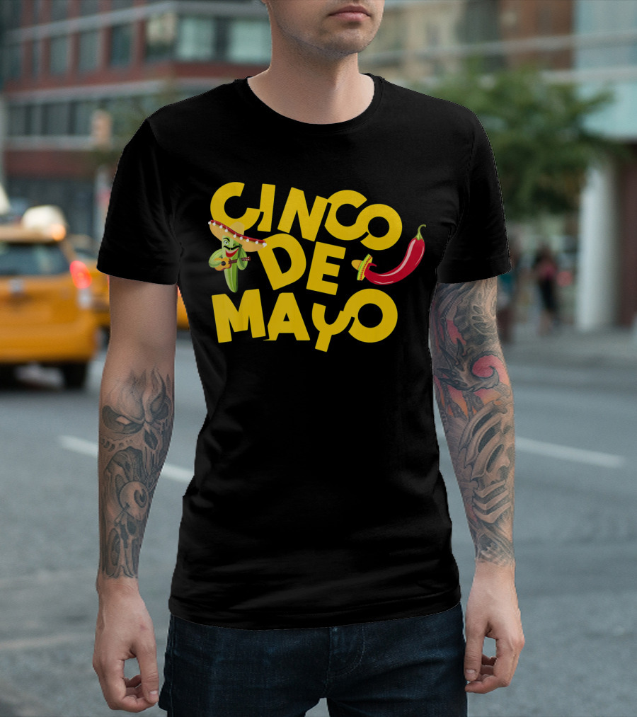 Cinco De Mayo Sombrero Chile Pepper Festive T-Shirt