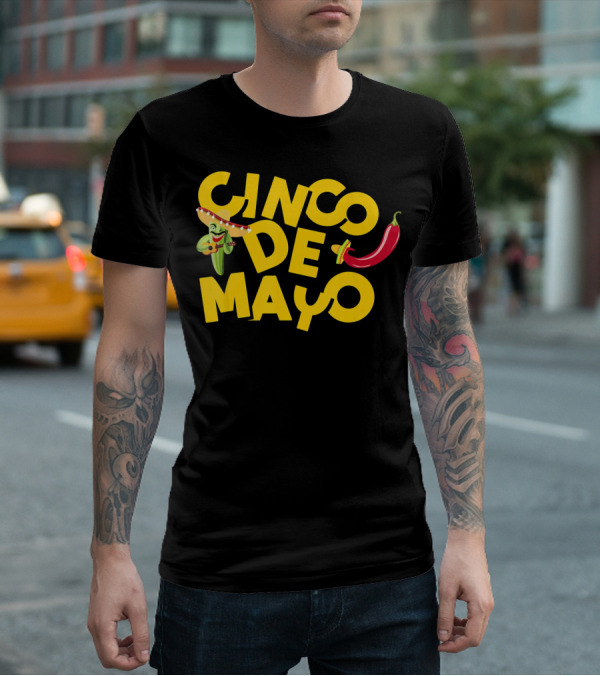 Cinco De Mayo Sombrero Chile Pepper Festive T-Shirt