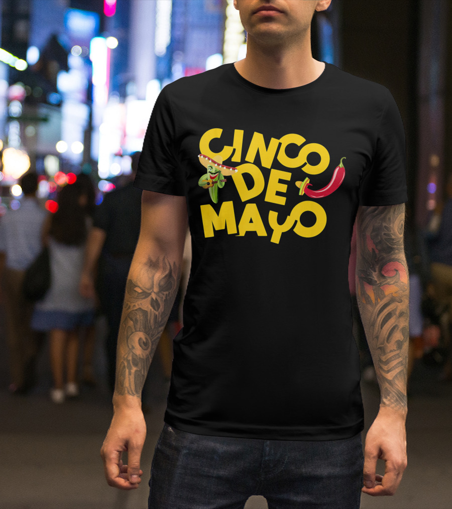 Cinco De Mayo Sombrero Chile Pepper Festive T-Shirt