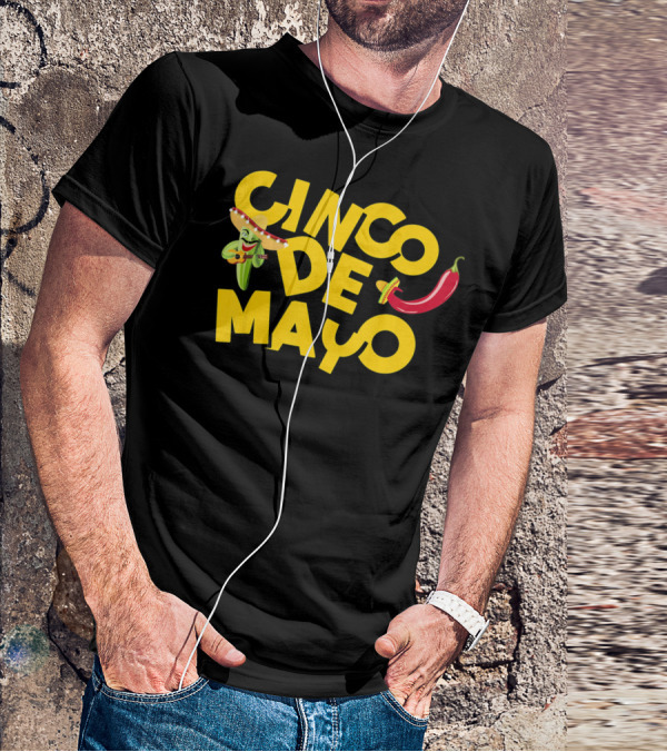 Cinco De Mayo Sombrero Chile Pepper Festive T-Shirt