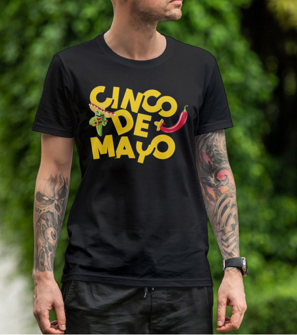 Cinco De Mayo Sombrero Chile Pepper Festive T-Shirt