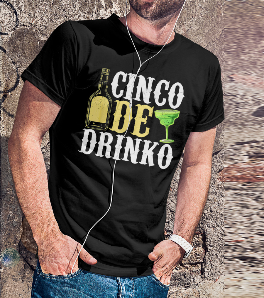 Cinco De Mayo Drinko Bottle Margarita T-Shirt