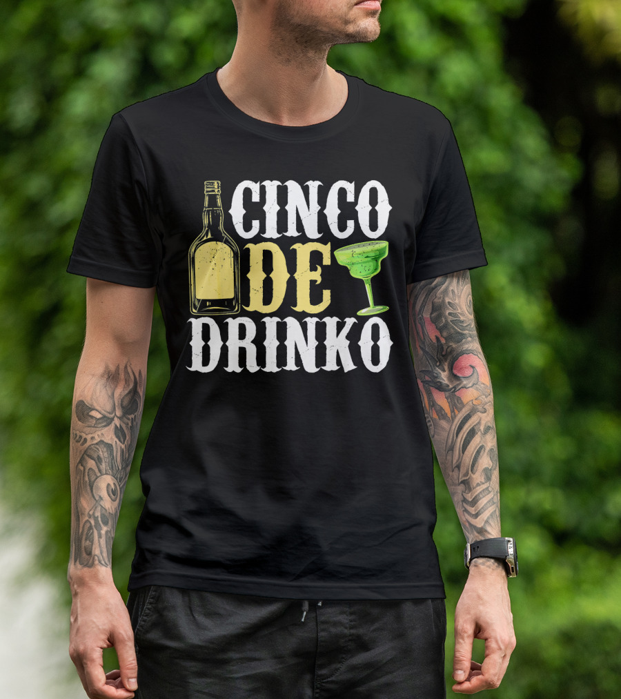 Cinco De Mayo Drinko Bottle Margarita T-Shirt