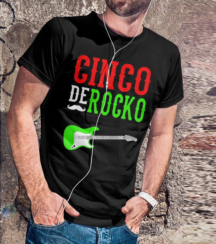 Cinco De Rocko Funny Rock N Roll Mexico T-Shirt