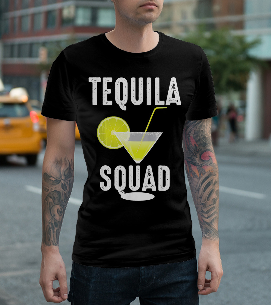 Tequila Squad Lime Margarita Drink Fan T-Shirt