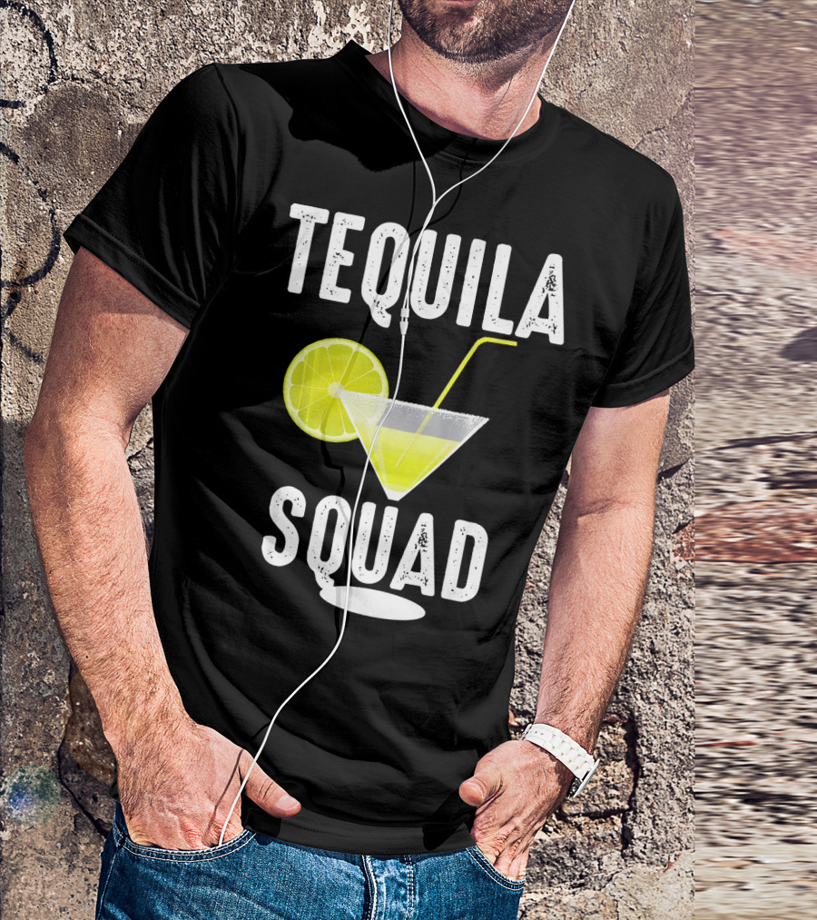 Tequila Squad Lime Margarita Drink Fan T-Shirt