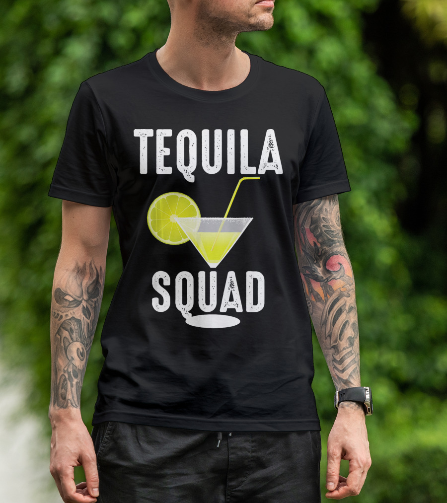 Tequila Squad Lime Margarita Drink Fan T-Shirt