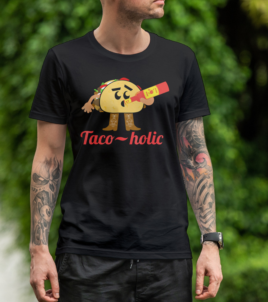 Taco-holic Funny Taco Holic Cinco De May Mexican Fiesta T-Shirt