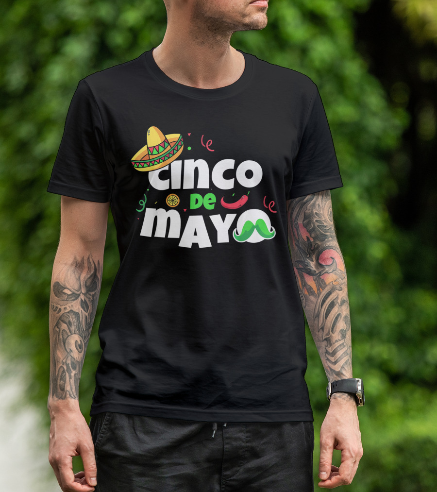 Cinco De Mayo Sombrero Pepper Fiesta T-Shirt