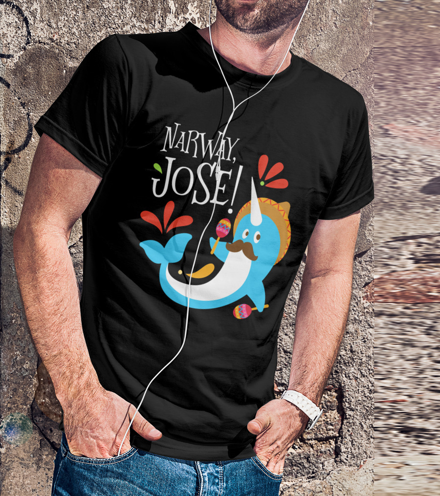 Narway Jose Narwhale Sombrero Maracas Fiesta Fun T-Shirt