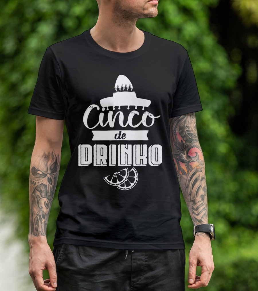 Cinco De Drinko Sombrero Fiesta Party With Lemon Slices T-Shirt