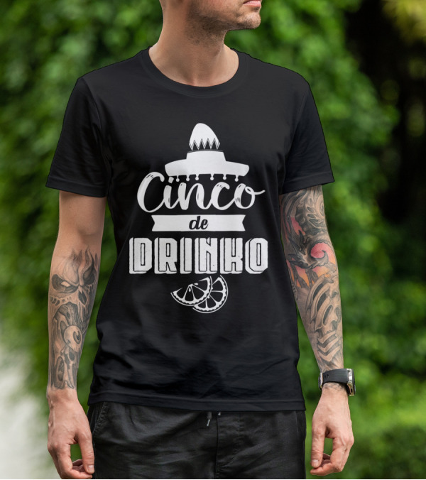 Cinco De Drinko Sombrero Fiesta Party With Lemon Slices T-Shirt
