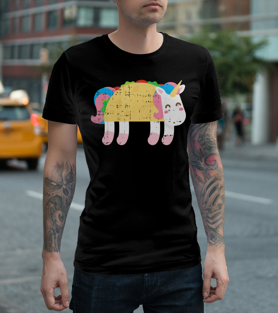 Cute Unicorn Taco Cinco De Mayo Festive Foodie T-Shirt