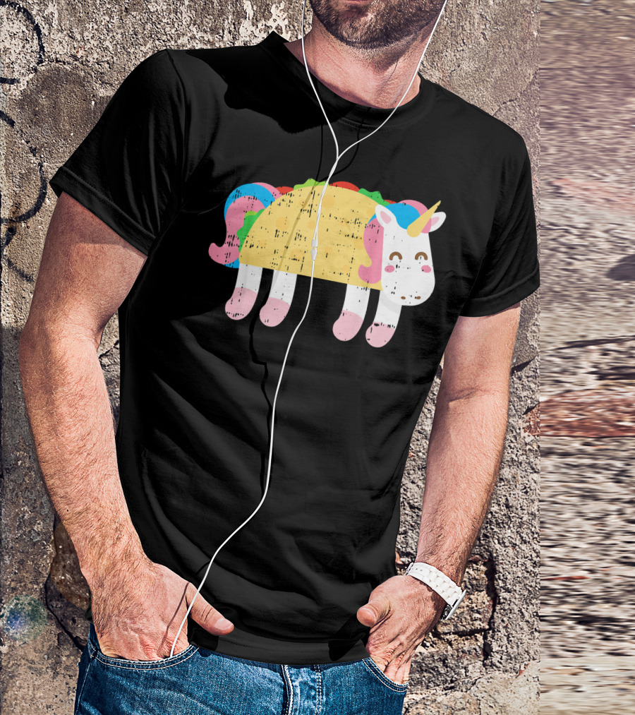Cute Unicorn Taco Cinco De Mayo Festive Foodie T-Shirt