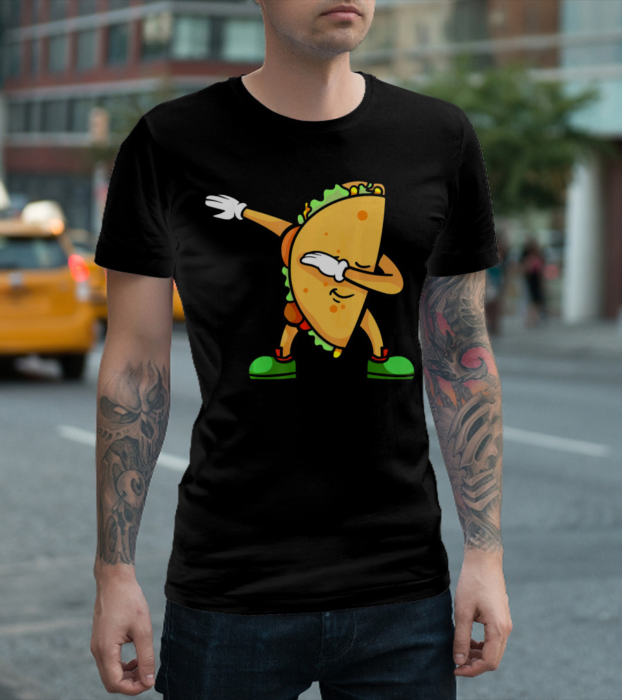 Funny Dabbing Taco Mexican Cinco de Mayo Fiesta T-Shirt