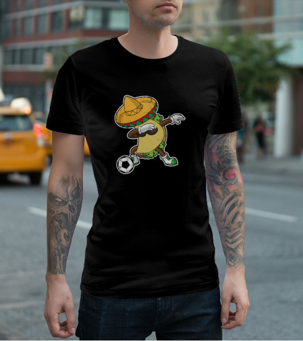 Cinco De Mayo Dabbing Taco Soccer Football T-Shirt