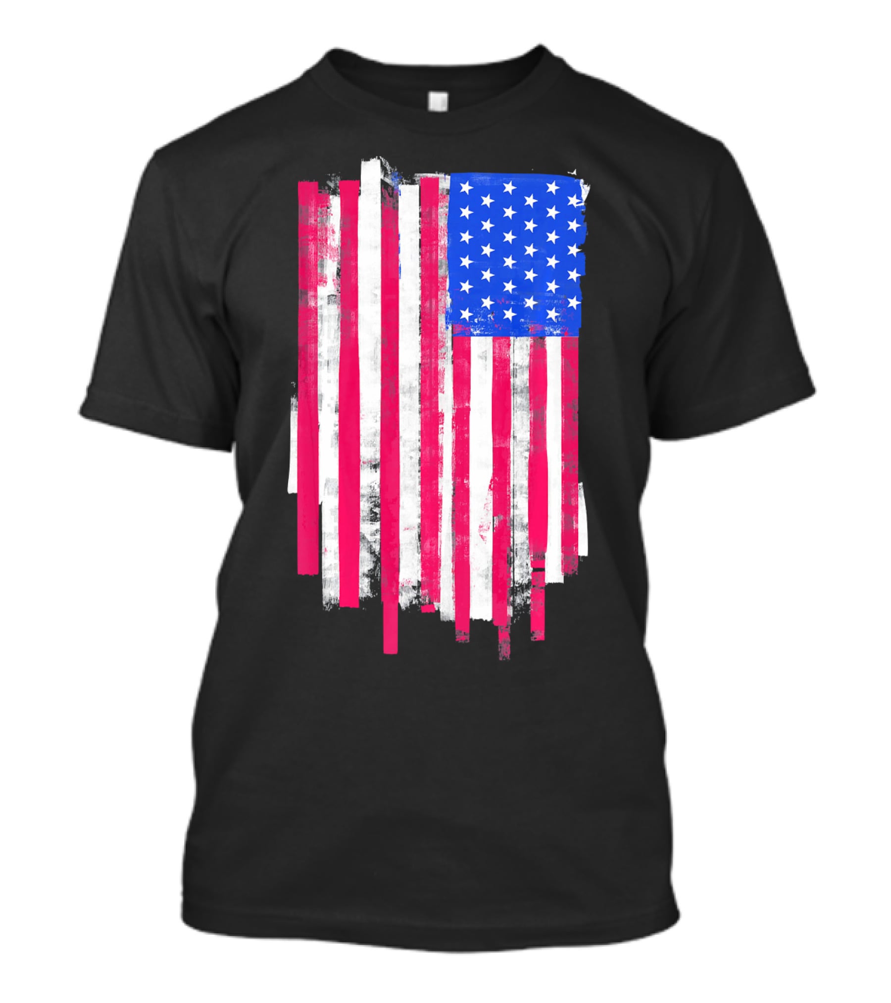 American Distressed USA Flag Patriotic T-Shirt