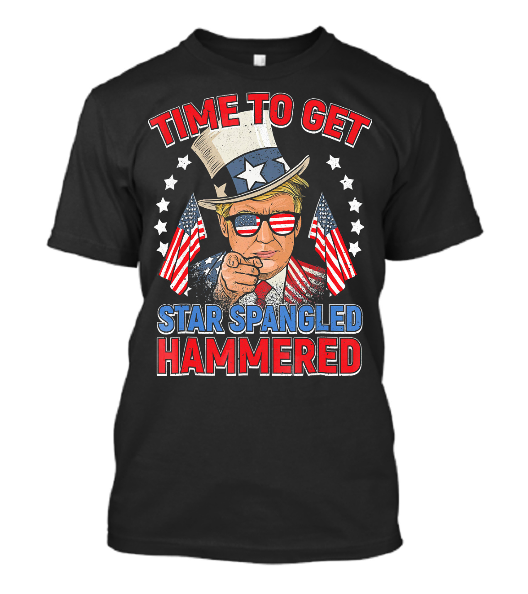 Time To Get Star Spangled Hammered 4th Of July T-Shirt