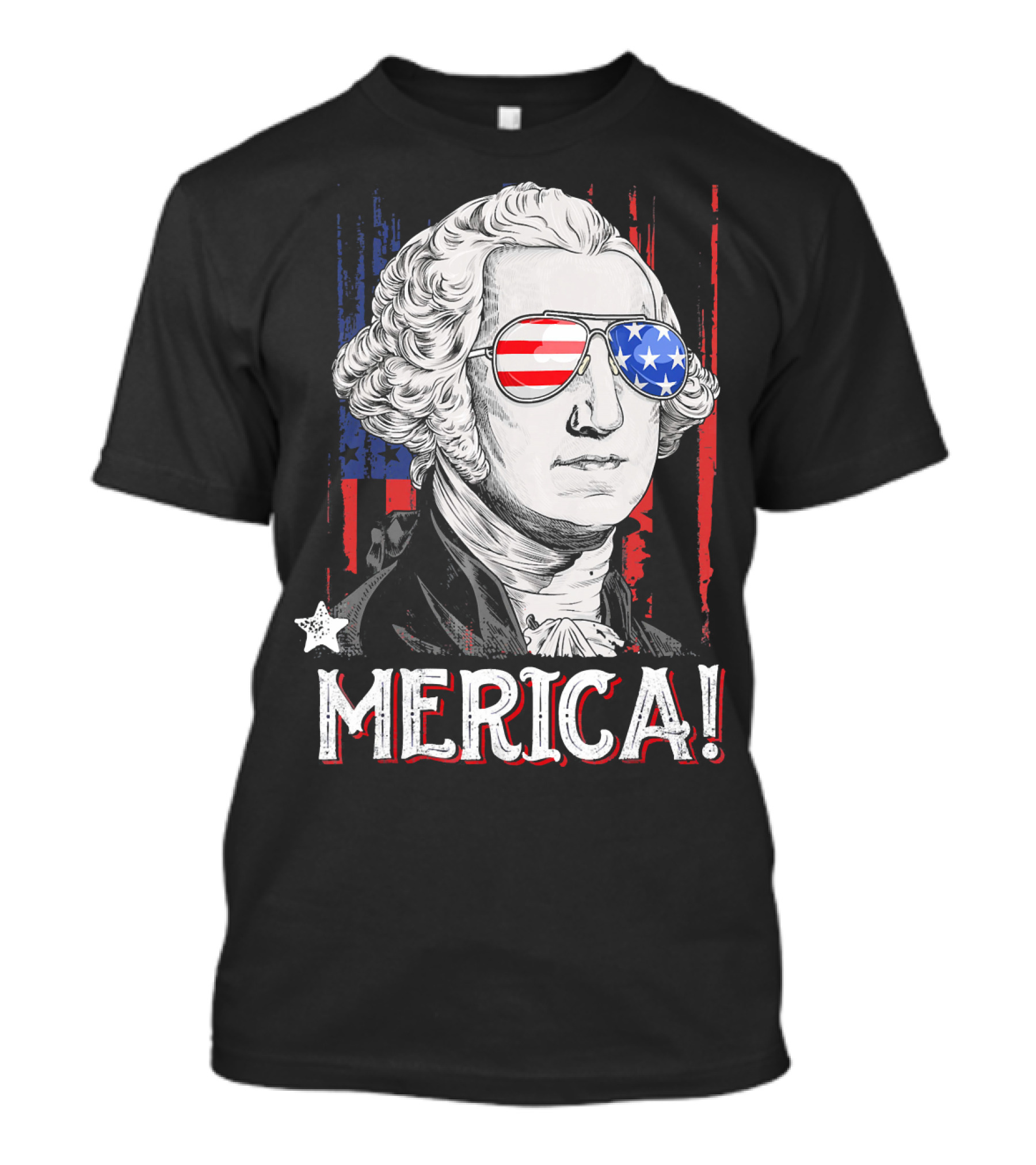Star-Spangled George Washington Cool Shades Merica T-Shirt