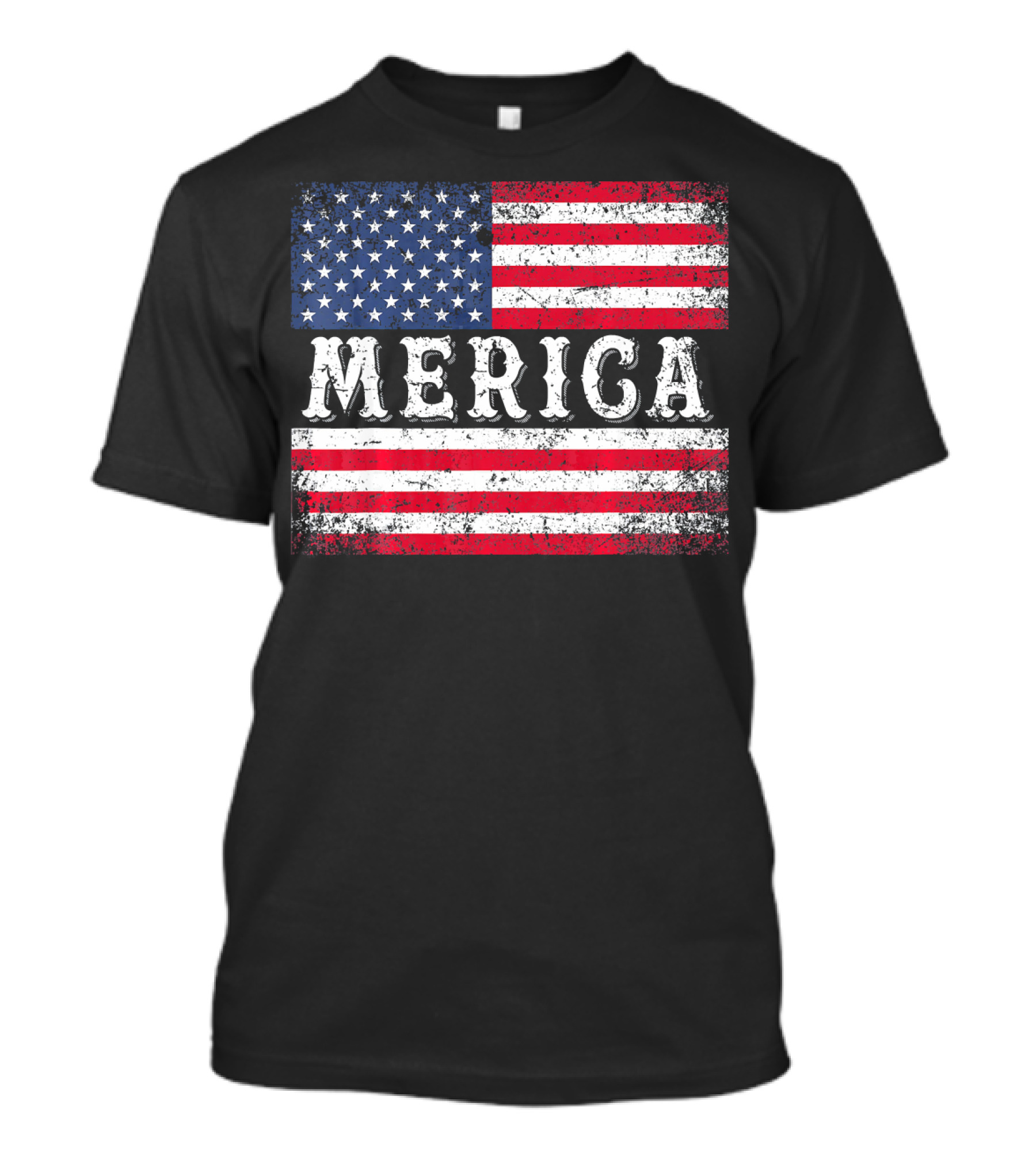 Grunge American Flag Merica USA 4th Of July T-Shirt
