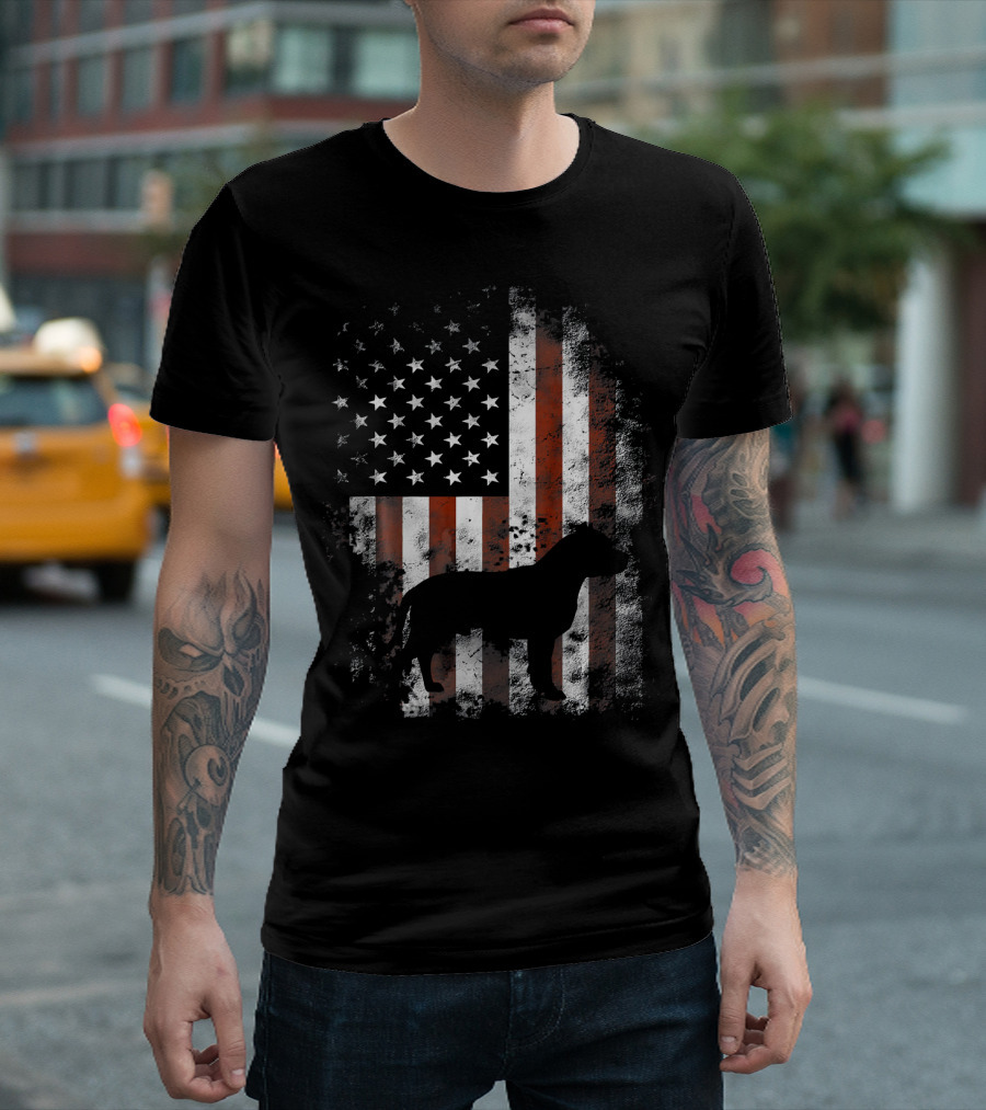 American Pitbull Terrier Flag T-Shirt