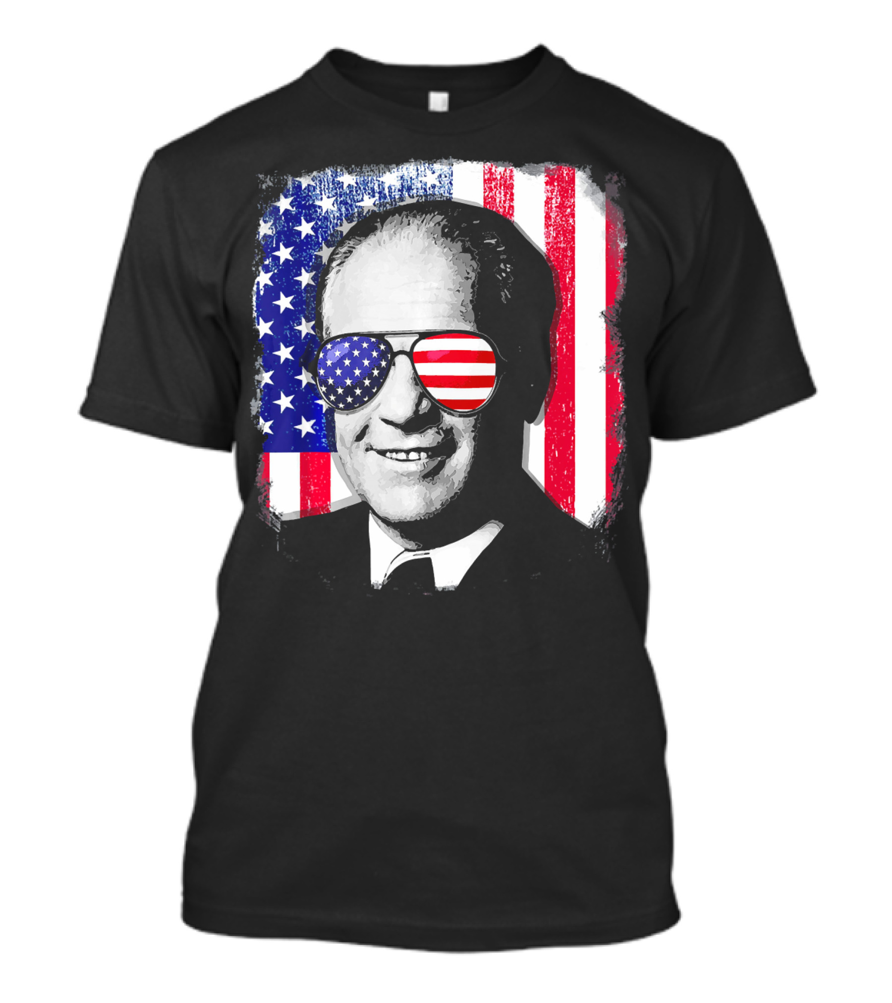Gerald Ford American Flag Sunglasses Independence Day T-Shirt