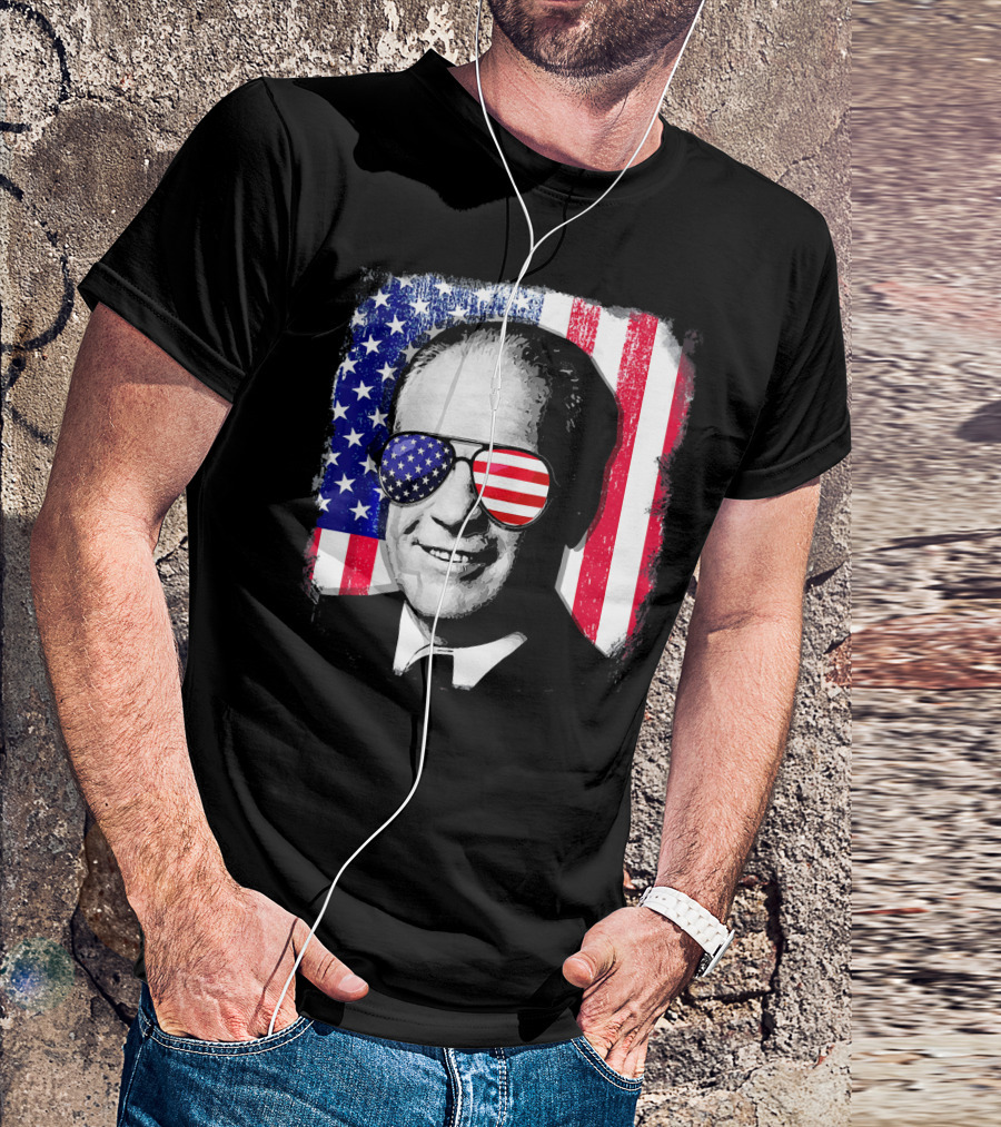 Gerald Ford American Flag Sunglasses Independence Day T-Shirt