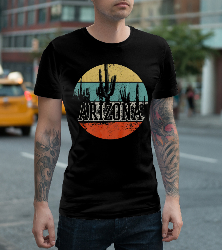 Arizona Desert Vintage Cactus Retro USA T-Shirt