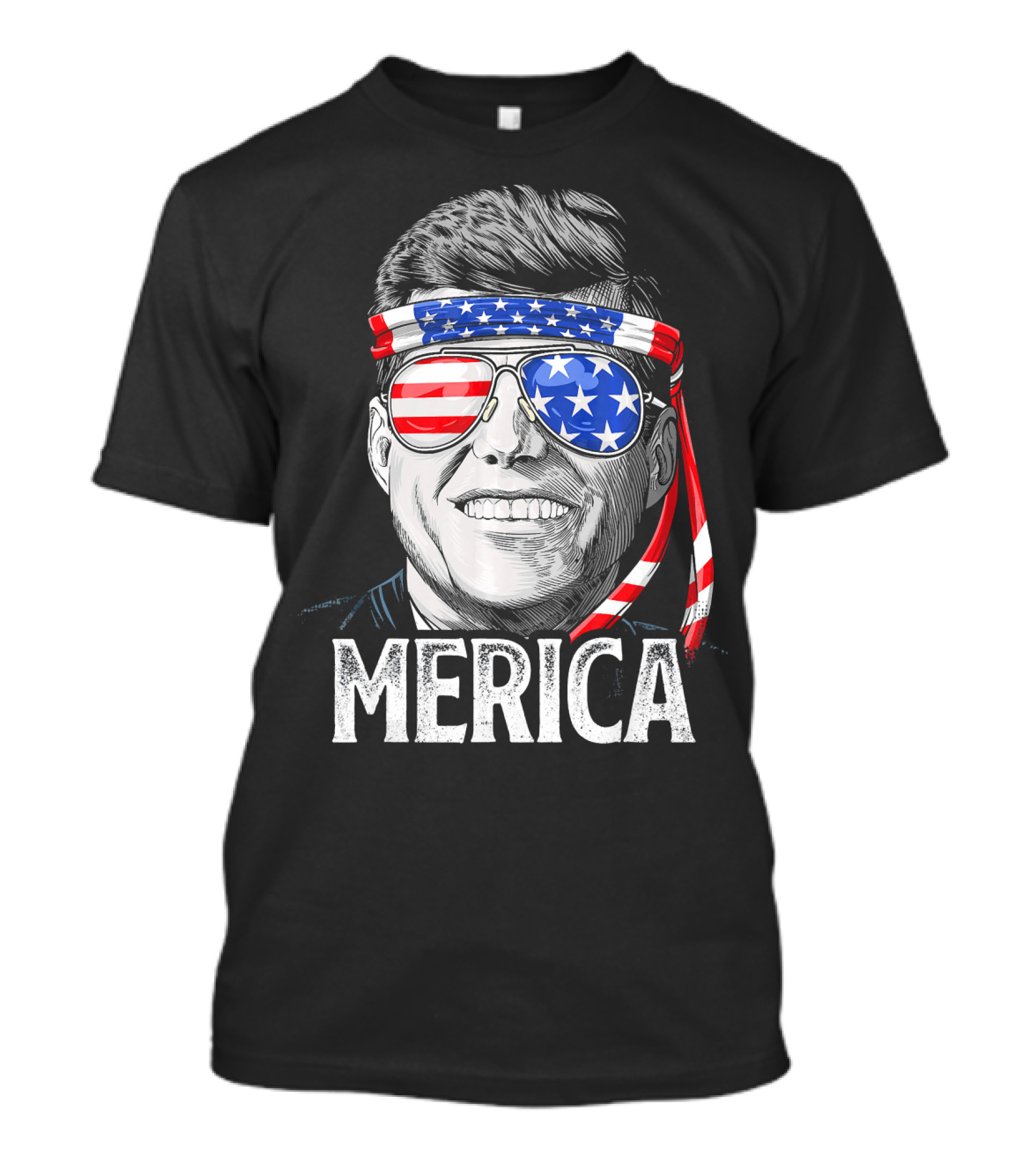 Kennedy Merica American Flag Sunglasses 4th Of July T-Shirt