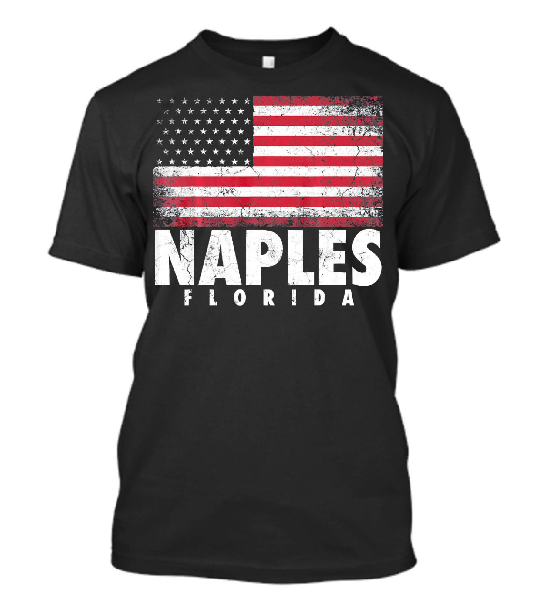 Naples Florida American Flag 4th Of July T-Shirt