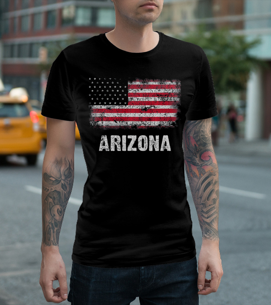 Arizona American Flag 4th of July Patrio T-Shirt