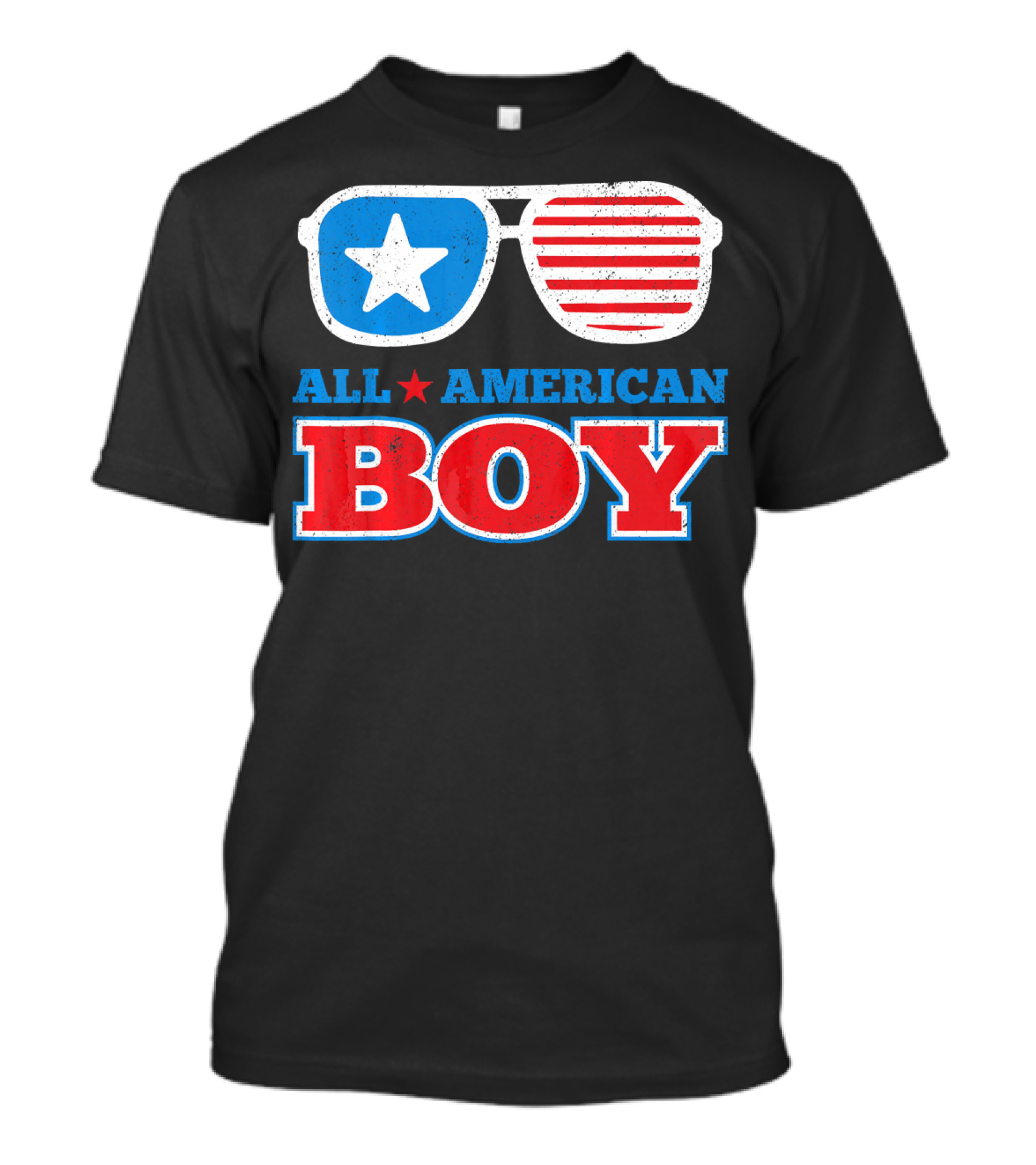 All American Boy Funny 4th Of July Sunglasses Stars Stripes T-Shirt