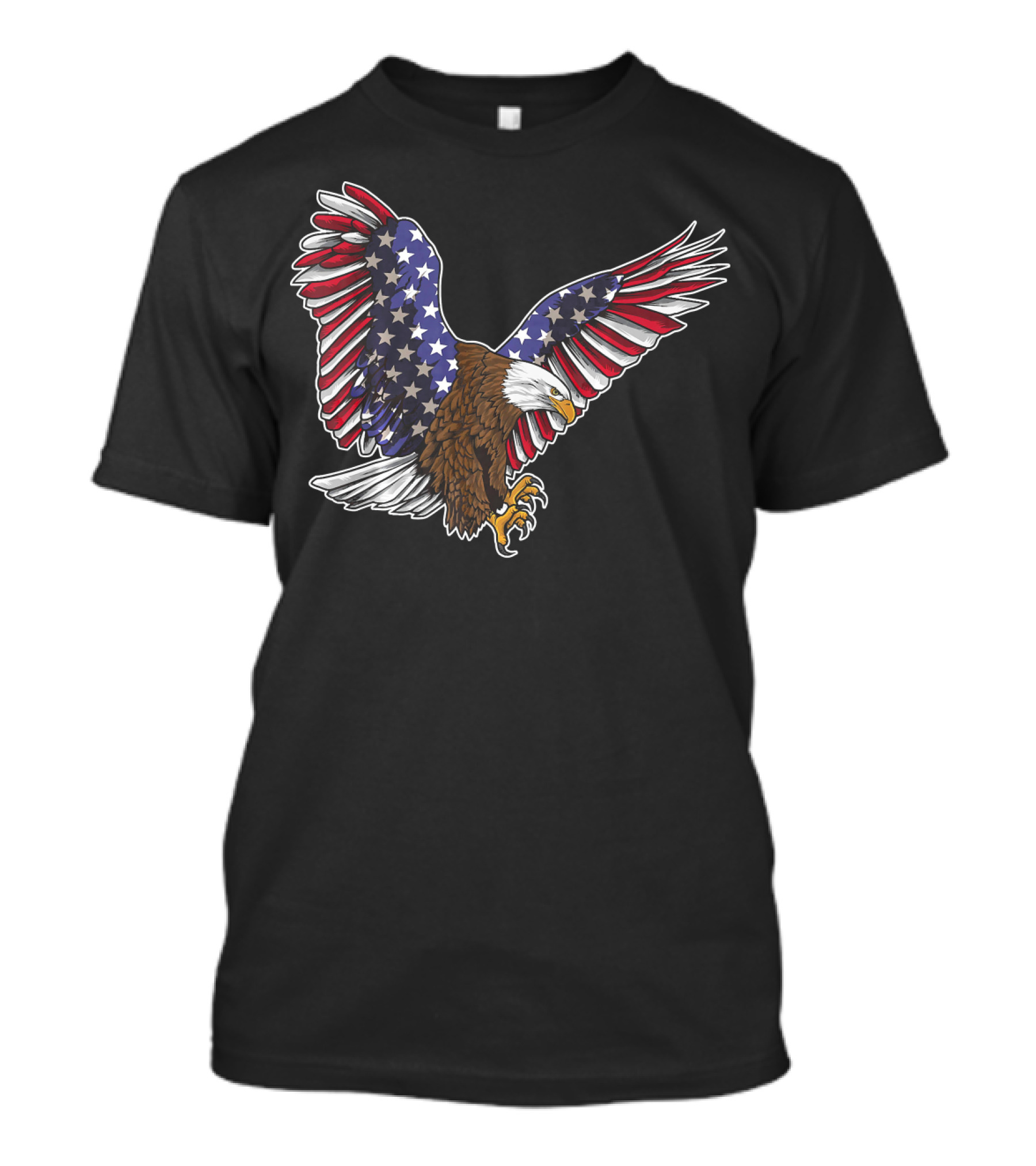 4th Of July American Eagle With Stars And Stripes USA Flag Wings T-Shirt