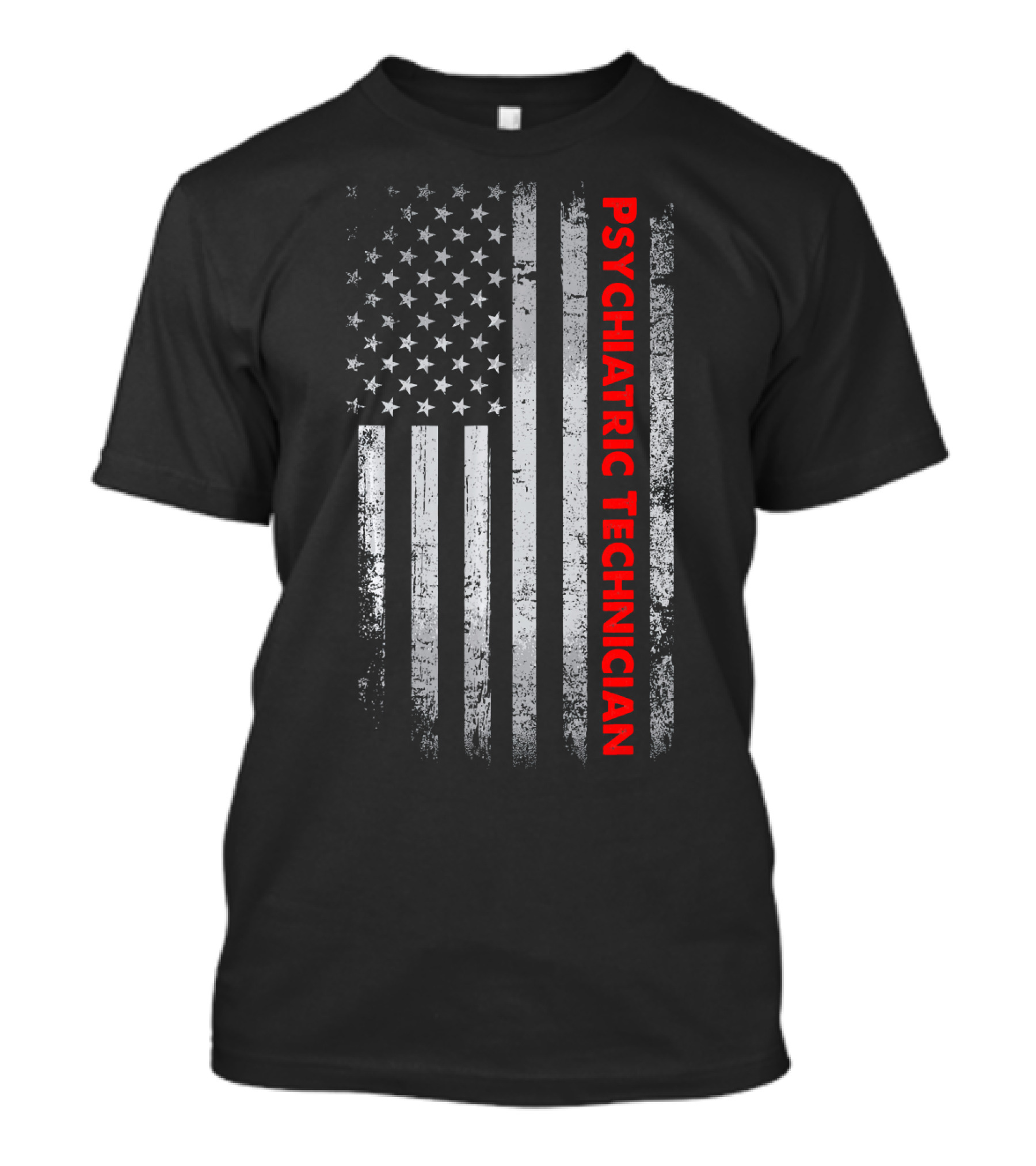 American Flag Psychiatric Technician T-Shirt