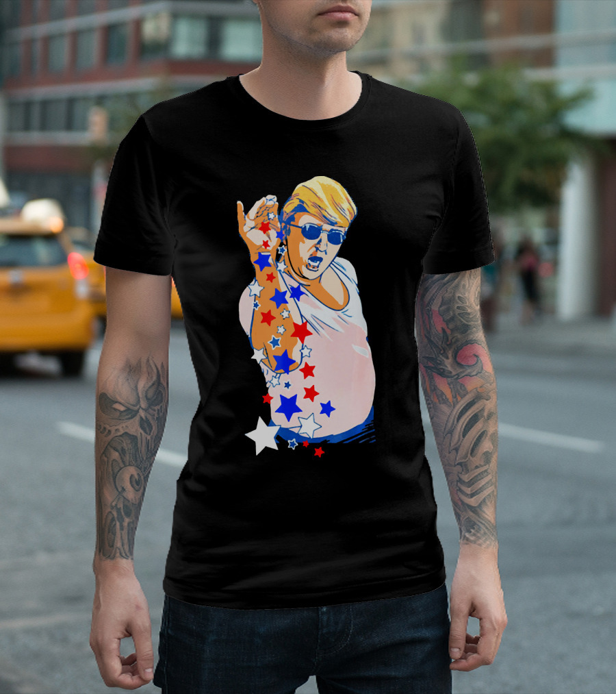 Trump Bae Funny 4th of July Patriotic Stars Salt Bae T-Shirt