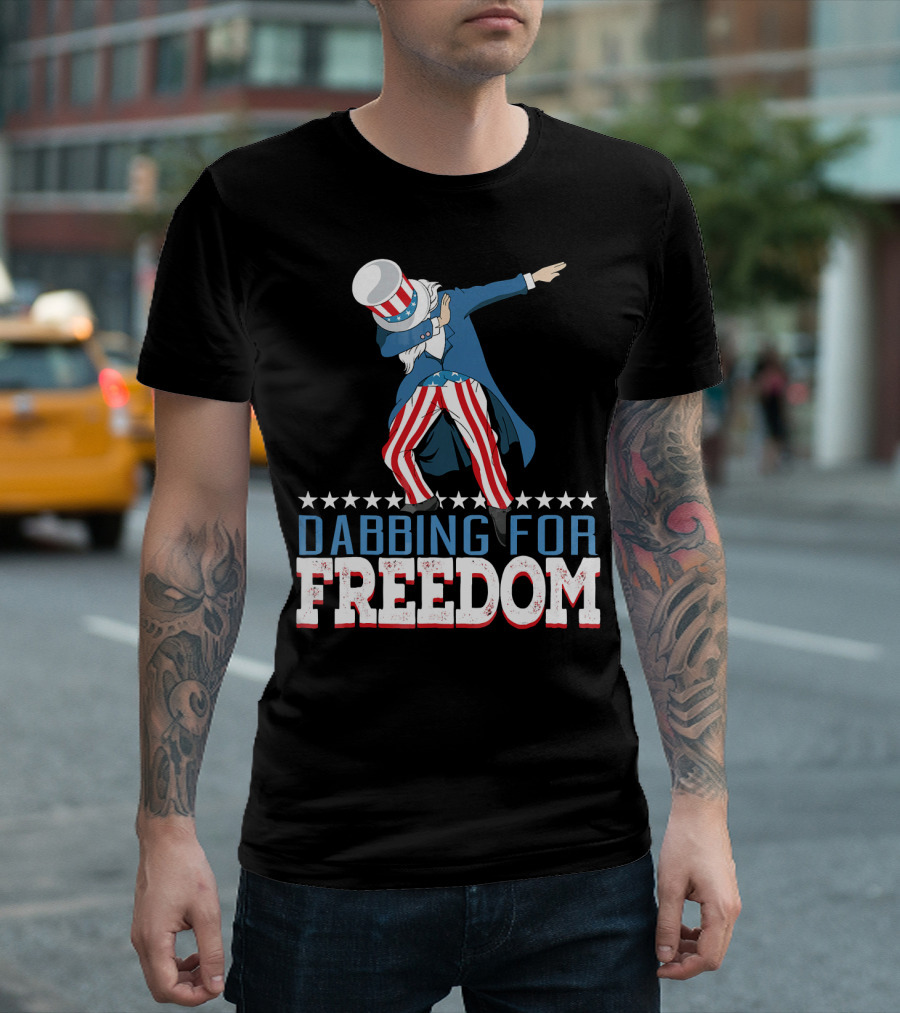 Dabbing For Freedom Uncle Sam 4th Of July T-Shirt