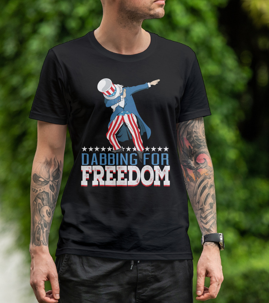 Dabbing For Freedom Uncle Sam 4th Of July T-Shirt